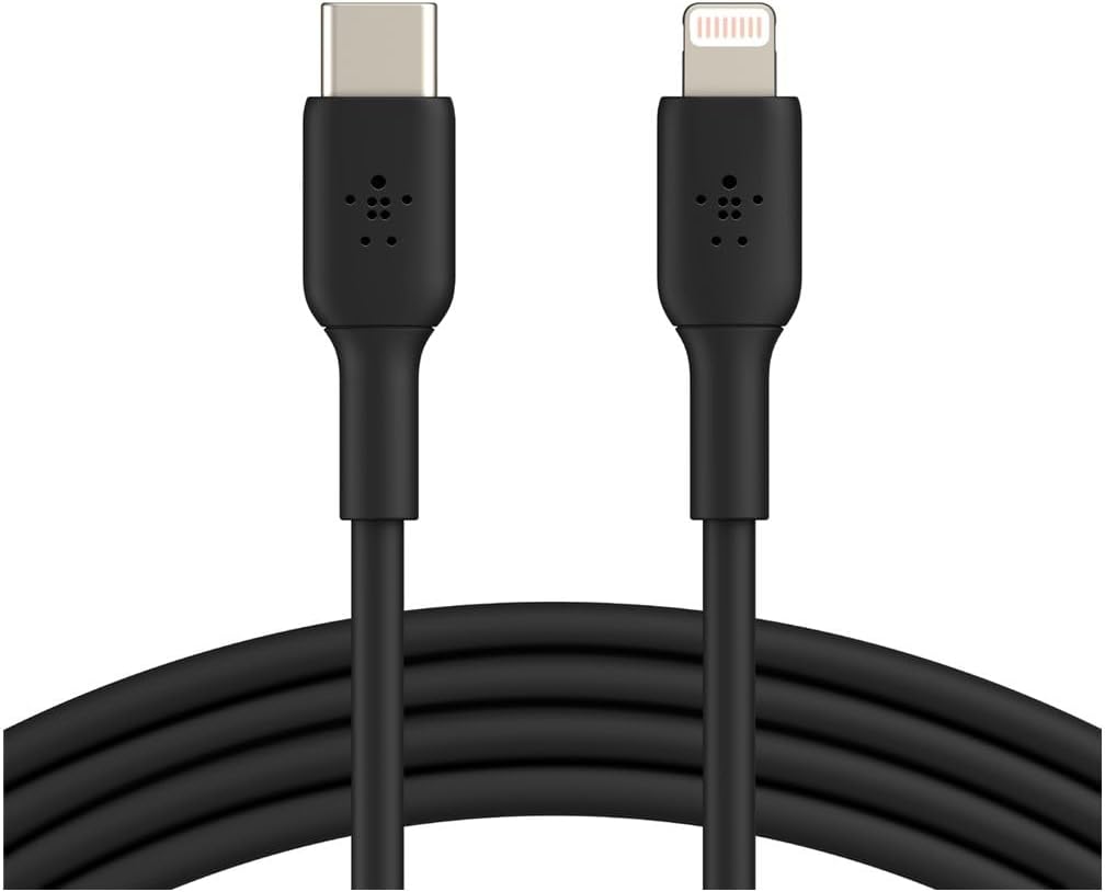 Belkin Usb-C To Lightning Cable (Iphone Fast Charging Cable For Iphone 13, 13 Pro, 13 Pro Max, 13 Mini And Earlier Models) Boost Charge Mfi-Certified Iphone Usb-C Cable (Black, 1M)