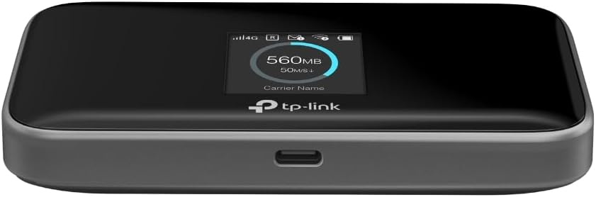 TP-Link M7750 WiFi Soap Bar with SIM 4G+, Cat12 AC1200 Dual-Band, DL 600Mbps/UL 150Mbps, 3280mAh Battery, Type-C Port, Micro SD Card, Touchscreen, Supports up to 32 Devices, tpMiFi App
