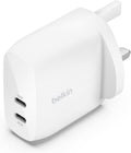 Belkin BoostCharge 60W Dual USB-C plug with PPS, Fast Charger USB-C