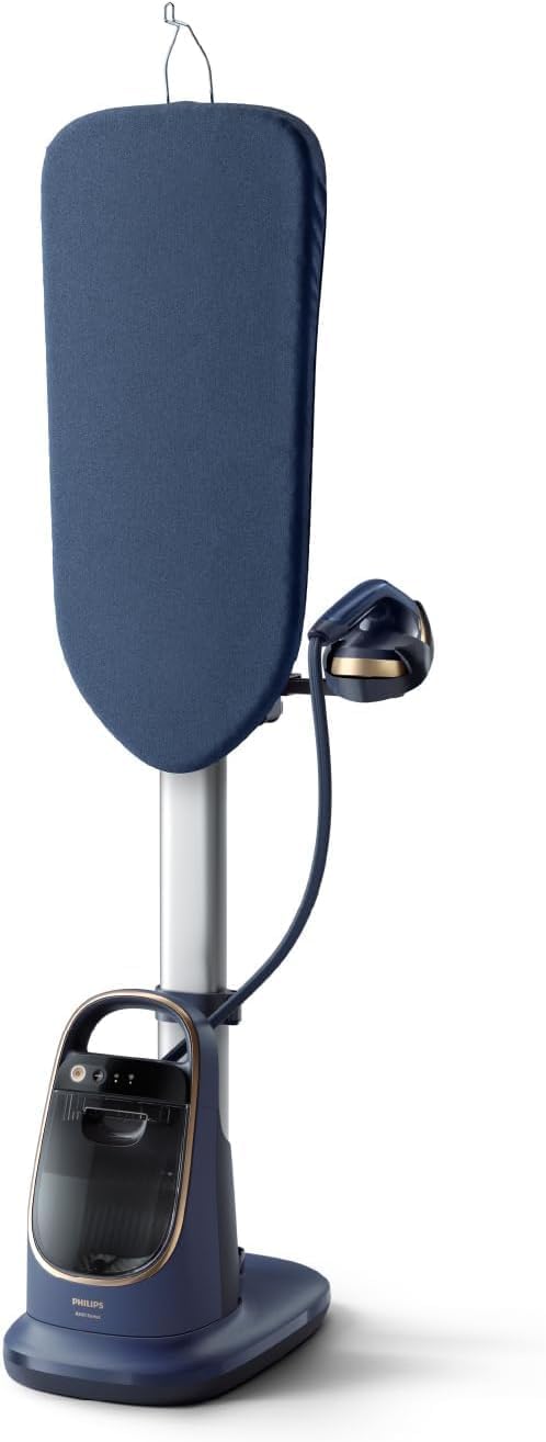 Philips All-in-One Ironing Solution 8500 Series - Multi-Angle Ironing Board, No Burn, Removable Base, Dual Heating Technology, Kills 99.9% of Bacteria and Dust Mites (AIS8530/20) — blue