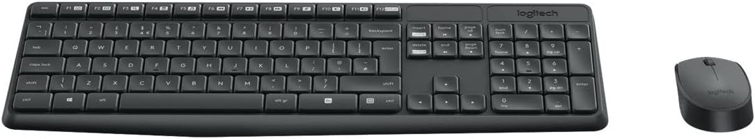 Logitech MK235 Keyboard and Mouse Combo — Grey
