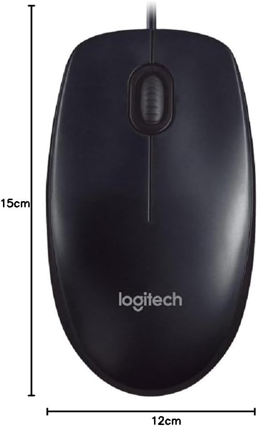 Logitech M90 Wired Mouse — Black