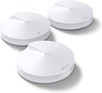 TP-Link Deco M5 (3-Pack) AC1300 Dual-Band Whole Home Mesh WiFi System, Up to 5500 Sq. ft. Coverage, 100 Devices Connectivity, Built-in Anti-Virus, WiFi Router/Extender Replacement, Parental Controls