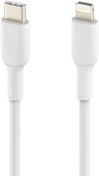 Belkin 1 Meter PVC Lightning to C Cable White (Pack of 2)