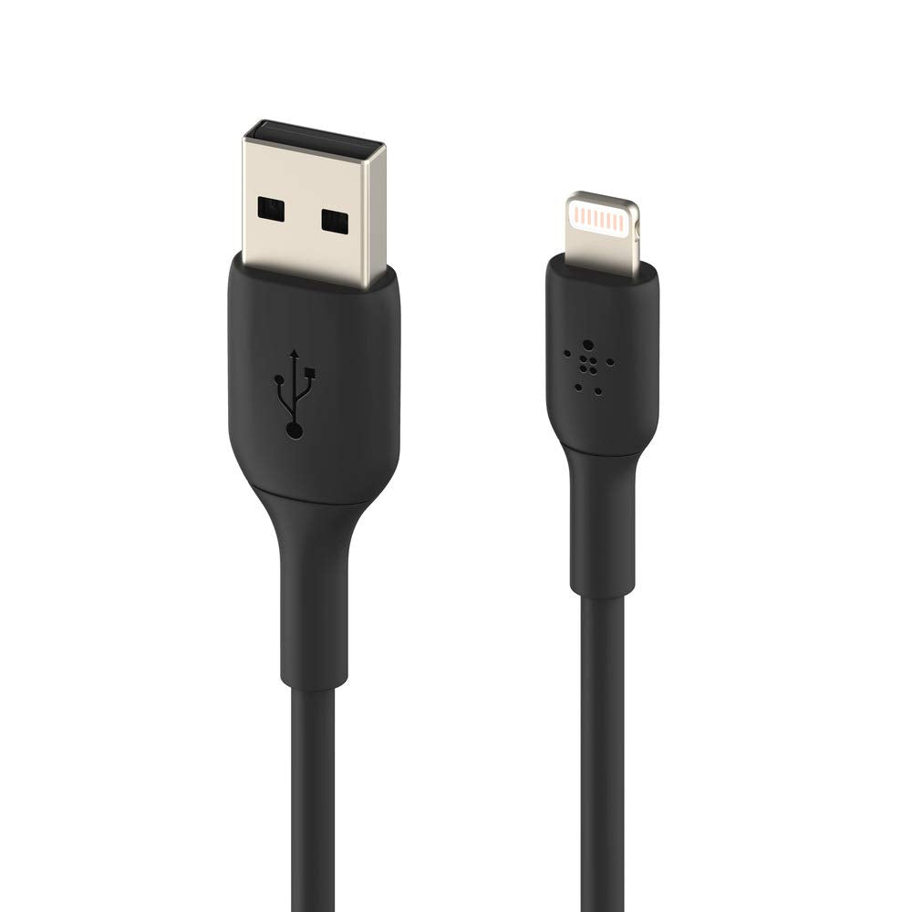 Belkin Lightning Cable (Boost Charge Lightning to USB Cable for iPhone, iPad, AirPods) MFi-Certified iPhone Charging Cable (Black, 3m)