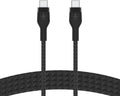 Belkin Fast Charge Pro Flex Braided USB C charger cable, USB-IF certified Power Delivery PD type C fast charging cable for iPhone 16, 15, Galaxy S24, S23, MacBook Pro, iPad, Pixel and more – 1m, black