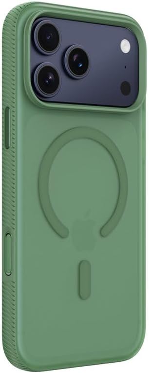 Belkin SheerForce Grip MagSafe Compatible iPhone 17 Pro Max Case with Slim Design & Anti-Slip Side Lines - Magnetic, Transparent, & Shockproof Protective iPhone Case - Sage