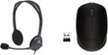 Logitech H111 Headset and M171 Mouse Bundle — Black