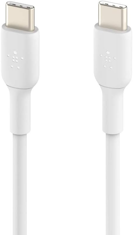 Belkin BoostCharge braided USB C to fast charger cable, USB type C charger cable fast charging for iPhone 16, 15, Samsung Galaxy S24, S23, Pixel, iPad, MacBook, Nintendo and more - 1m, 2pack, White