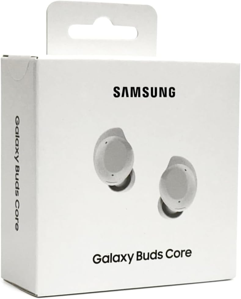 Samsung Galaxy Buds Core SM-R410 (2025) | International Version | Bluetooth 5.4 | Active Noise Cancellation | Up to 35 Hours Continuous Music Playback Black - White