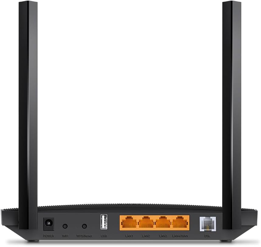TP-Link Archer VR400-AC1200 Wireless Gigabit VDSL/ADSL Modem Router, Black