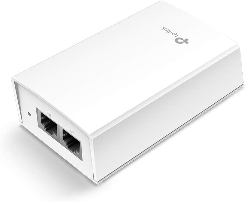 TP-Link PoE Injector Adapter 48V DC Passive - Gigabit Ports Up To 100 Meters (325 Feet) - Wall Mountable Design (TL-PoE4824G)