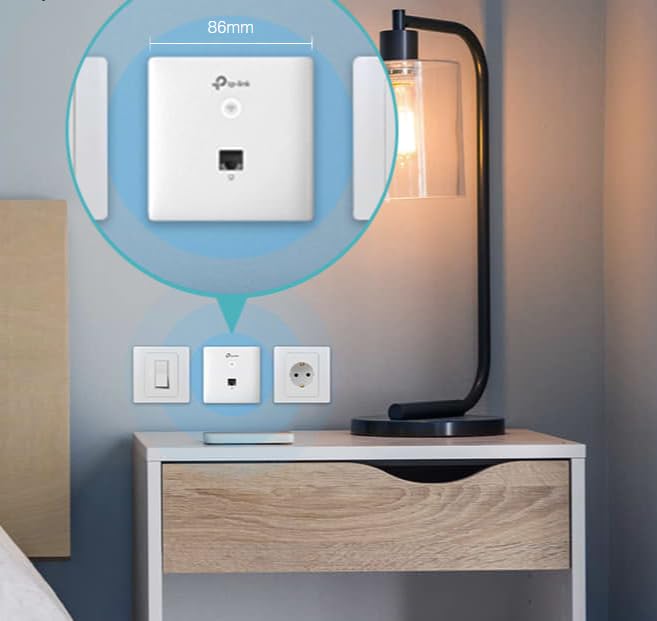 TP-Link Omada AC1200 Wireless MU-MIMO+Dual-Band Gigabit Wall-Plate Access Point,802.3af/802.3at, Easily Wall Mount, Free EAP Controller Software (EAP230-Wall)