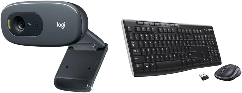 Logitech C270 Webcam and MK270 Combo Bundle