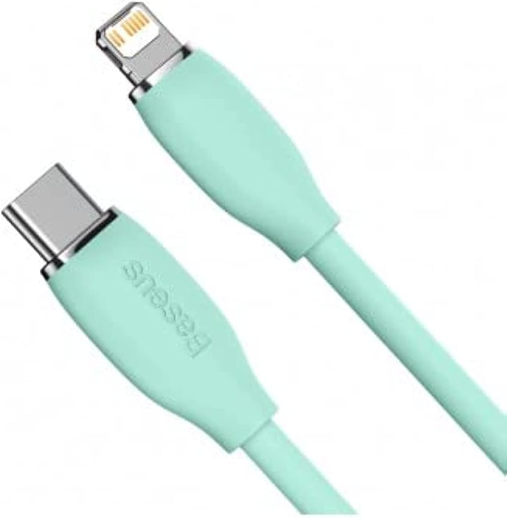 Baseus Jelly Liquid Silica Gel Fast Charging Data Cable Type-C to iP 20W 1.2m Green — Green