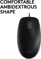 Logitech B110 Silent Wired Mouse — Black