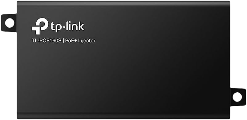 TP-Link TL-PoE160S | 802.3at/af Gigabit PoE Injector | Non-PoE to PoE Adapter | Supplies PoE (15.4W) or PoE+ (30W) | Plug & Play | Desktop/Wall-Mount | Distance Up to 328 ft. | UL Certified, Black