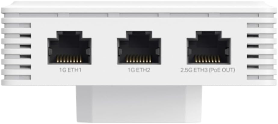 TP-Link Omada WiFi 7 Wall Plate Wireless Access Point | BE5000 Dual Band | 2.5G PoE Input Port | 1 * 2.5G+2 * 1G Downlink Port | Seamless Roaming | 5-Year Warranty | Omada Remote Managed(EAP725-Wall)