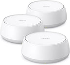 TP-Link Deco BE22 (3 pcs.) Mesh Wi-Fi 7 BE3600 Dual Band Router, Coverage Up to 600 m², Over 150 Devices, 2 Gigabit Ports per Unit, MLO, VPN, and AI-Managed Mesh