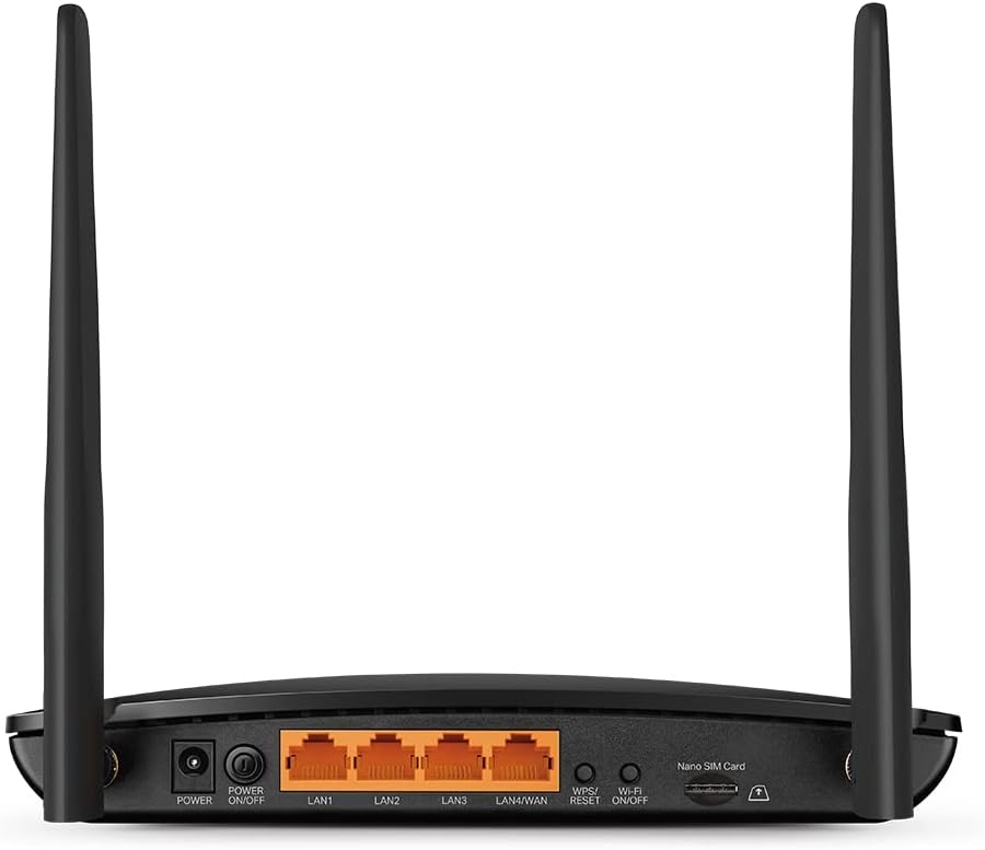 TP-Link AC1200 4G+ Cat6 Wireless Dual Band Gigabit Router, 4G Network SIM Slot Unlocked, with MU-MIMO technology, Black