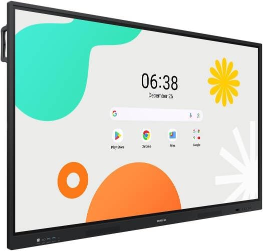SAMSUNG WAF Series Interactive Display, 65" IPS Display, 4K UHD Resolution, 8ms Response Time, IR Touch Technology, WiFi + Bluetooth Connectivity, 12/7 Operation Time, SM-WA65F, Black | LH65WAFWLGCXUE