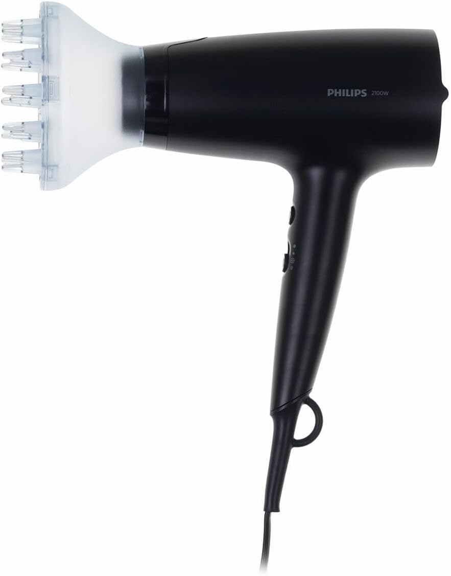 Philips Hair Dryer Series 3000 - Hair Dryer with Ionisation Function (Model BHD360/20) — Black