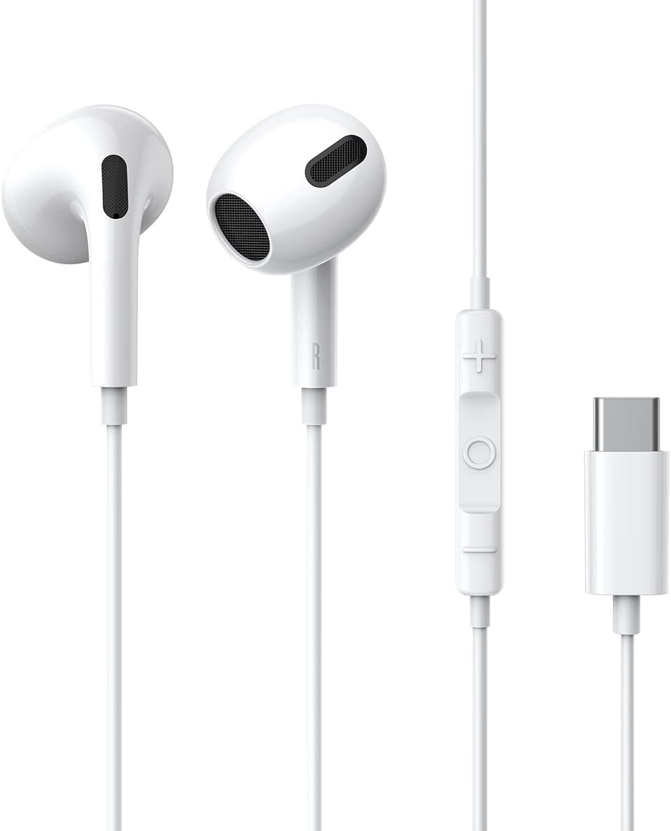 Baseus Encok C17 USB-C Wired Earphones — White