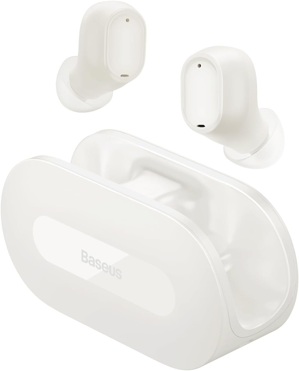 Baseus Bowie EZ10 True Wireless Earbuds, Mini In-Ear Wireless Headphones With Bluetooth 5.3, Smart Touch Control Wireless Earphone and Earpods — White