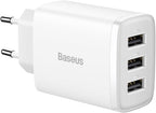 Baseus Compact Charger 3U 17W EU White — White