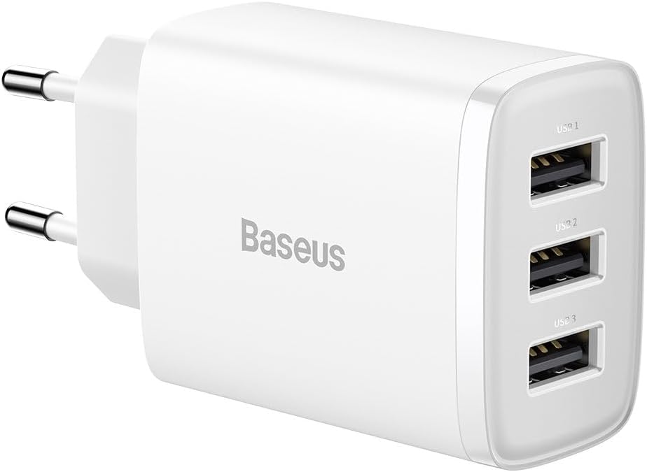 Baseus Compact Charger 3U 17W EU White — White