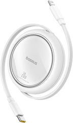 Baseus Free2Pull Retractable USB-C to Lightning Cable 20W — 1m — White
