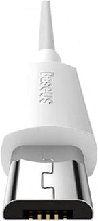 Baseus Simple Wisdom Data Cable Kit USB to Micro 2.1A (2PCSSet) 1.5m White — 1.5 Meters — White