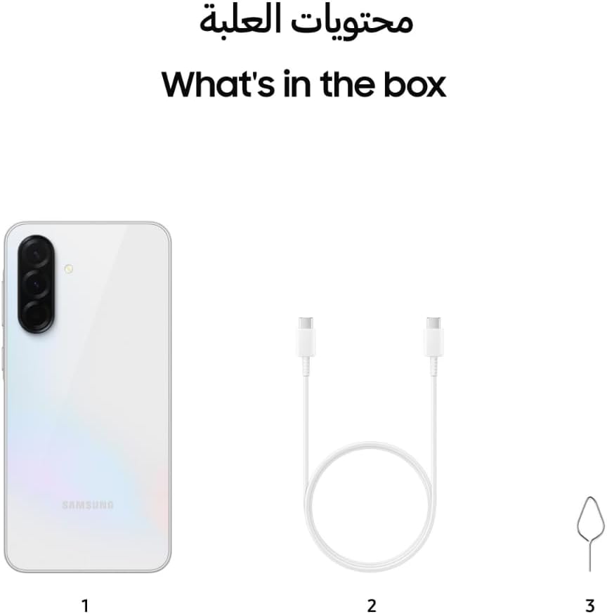 Samsung Galaxy A36 5G, Android Smartphone, 256GB Storage, 8GB RAM, Awesome White, 6x OS Upgrades, Large Display, Octa-Core Processor (UAE Version)
