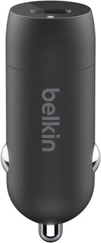 Belkin USB-C Fast Car Charger 20W-Black with 4Ft USB-C to Lightning Cable (Fast Charger for iPhone, Samsung, Google Pixel and more) - Black