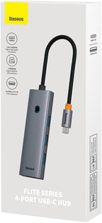 Baseus 4 In 1 Port USB C Hub To USB 3.0 Extension — 4-in-1-USB-FS — Grey
