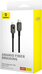 Baseus Unbreakable USB-C to Lightning Cable 20W — 1m — Black