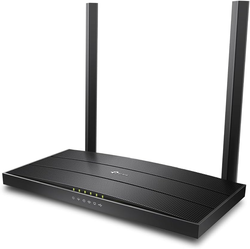 TP-Link Archer VR400-AC1200 Wireless Gigabit VDSL/ADSL Modem Router, Black