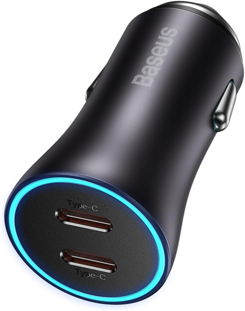 Baseus Golden Contactor Pro PD 40W Dual Fast USB C Car Charger, Fast Car Power Adapter