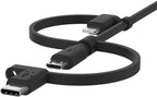 Belkin Universal Cable (3-in-1 USB-C, Lightning, Micro-USB Charging Cable) Charge Smartphones, Tablets, Power Banks and more (3.3ft/1m)