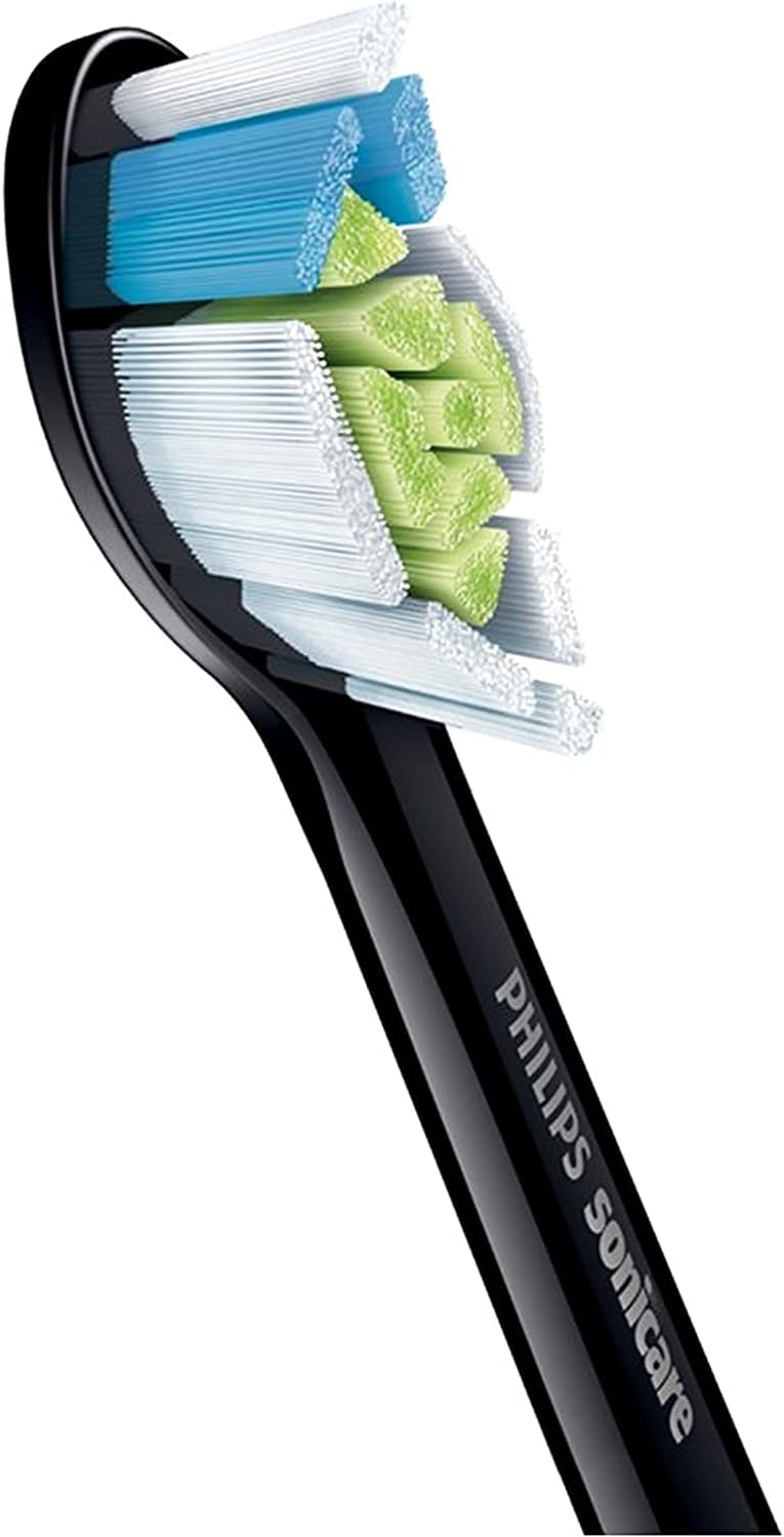 Philips Sonicare Optimal Whitening Black BrushSync Heads (Compatible with all Philips Sonicare Handles), 4 Pack — Black
