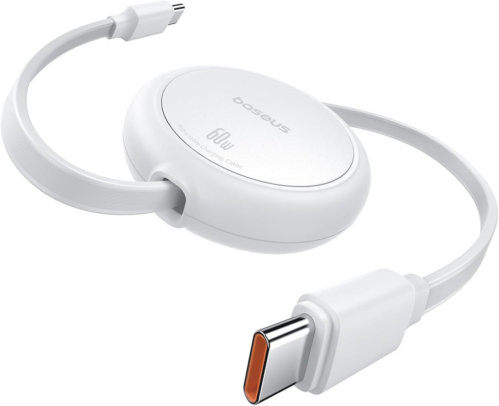 Baseus Free2Pull Mini Retractable USB-C to USB-C Cable 60W — 1m — White