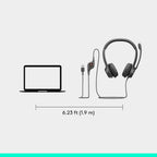 Logitech H390 Headset — Black