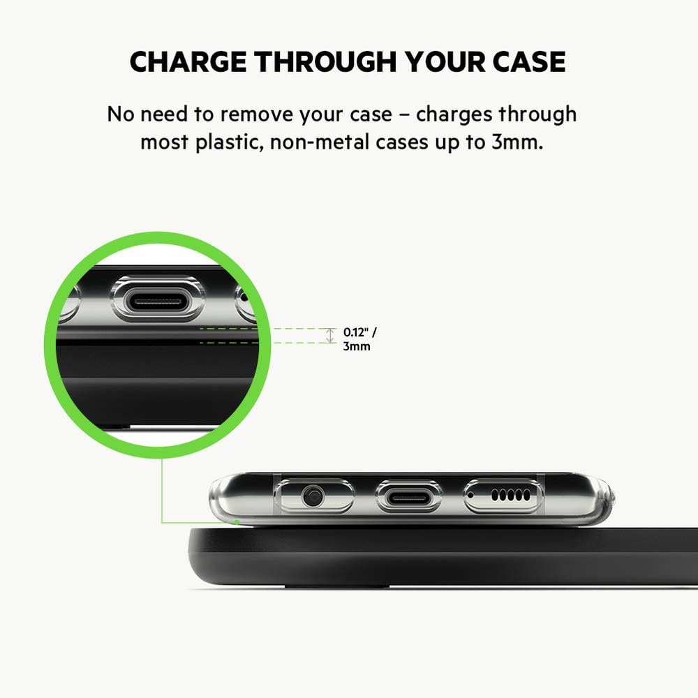 Belkin dual wireless charger (dual wireless charging pad 15w) fast charge 2 devices at once, including iphone, airpods, galaxy, pixel, more - black