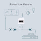 TP-Link PoE Injector | PoE Adapter 24V DC Passive PoE | Gigabit Ports | Up to 100 Meters(325 feet) | Wall Mountable Design (TL-PoE2412G)