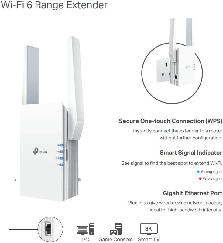 TP-Link RE705X New AX3000 Mesh WiFi 6 Extender