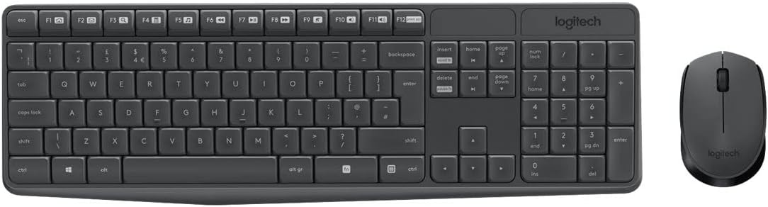 Logitech MK235 Keyboard and Mouse Combo — Grey