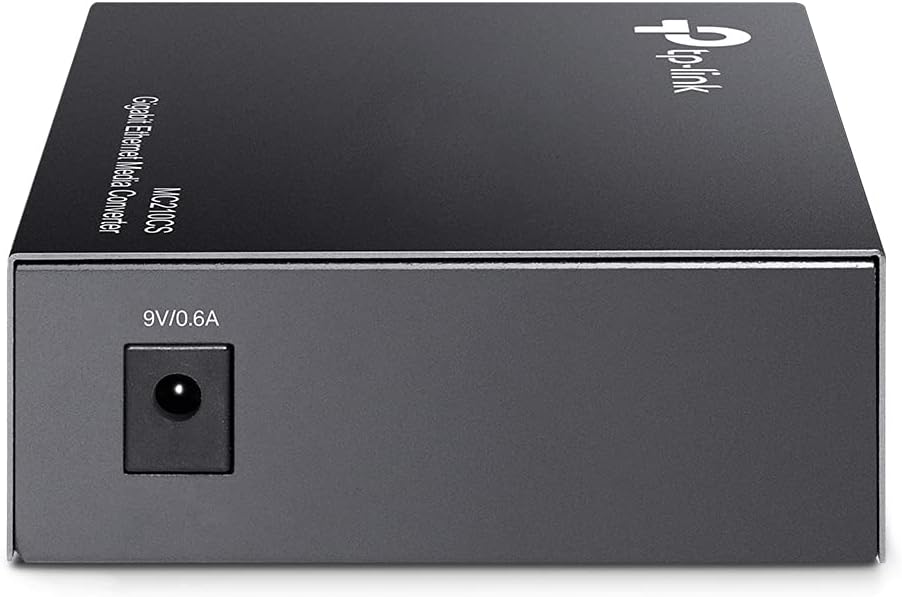 TP-Link Gigabit SFP to RJ45 Fiber Media Converter | Fiber to Ethernet Converter | 10/100/1000Mbps RJ45 Port to 1000Base-LX Single-Mode Fiber (MC210CS) Grey