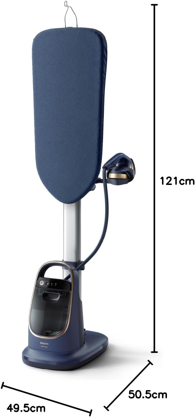 Philips All-in-One Ironing Solution 8500 Series - Multi-Angle Ironing Board, No Burn, Removable Base, Dual Heating Technology, Kills 99.9% of Bacteria and Dust Mites (AIS8530/20) — blue