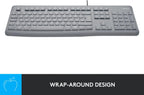 Logitech Protective Keyboard Cover for K120 and MK120 — White