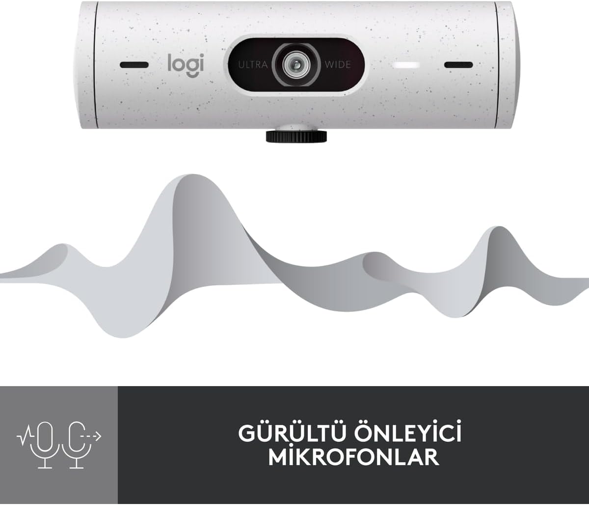 Logitech BRIO 500 Webcam — Off White